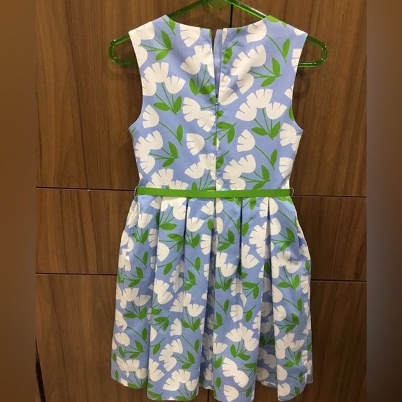 Never Worn Sky Blue Designer Floral Dress for Kids - Picture 4 of 5